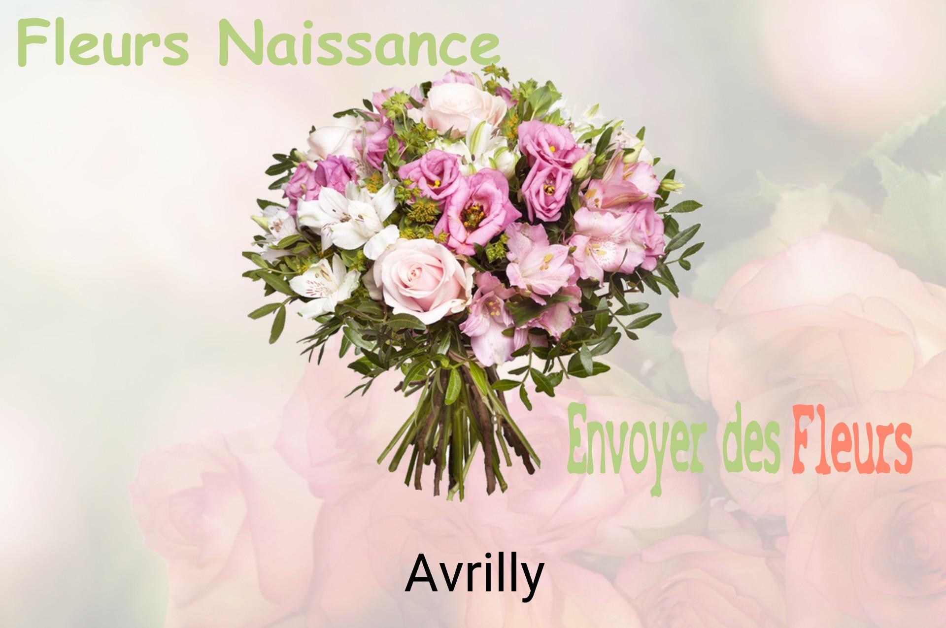 Bouquet de fleurs de naissance livré à Avrilly